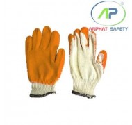 Găng tay len phủ nhựa màu cam 1 mặt K7 60g